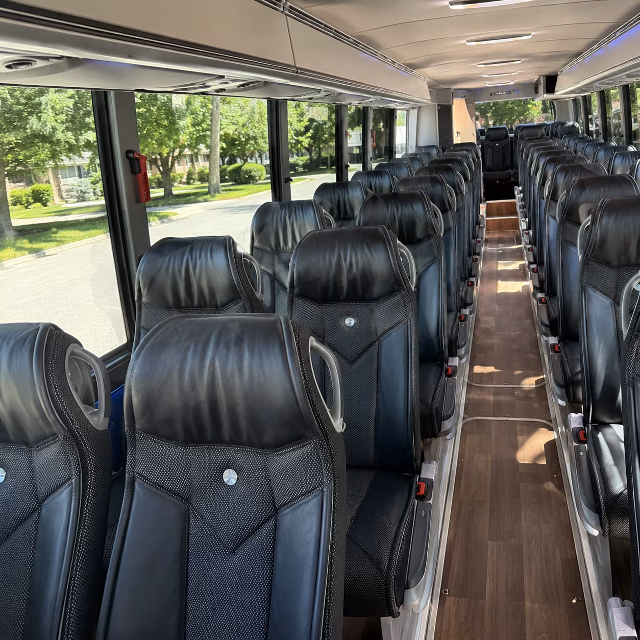 flagstaff 40 passenger charter bus inside