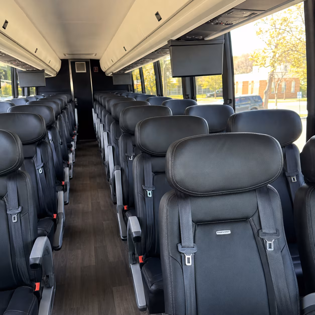 flagstaff 45 passenger charter bus inside