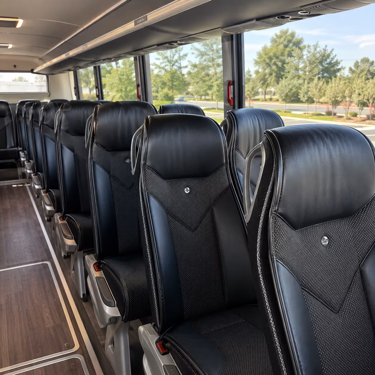flagstaff 45 passenger charter bus interior