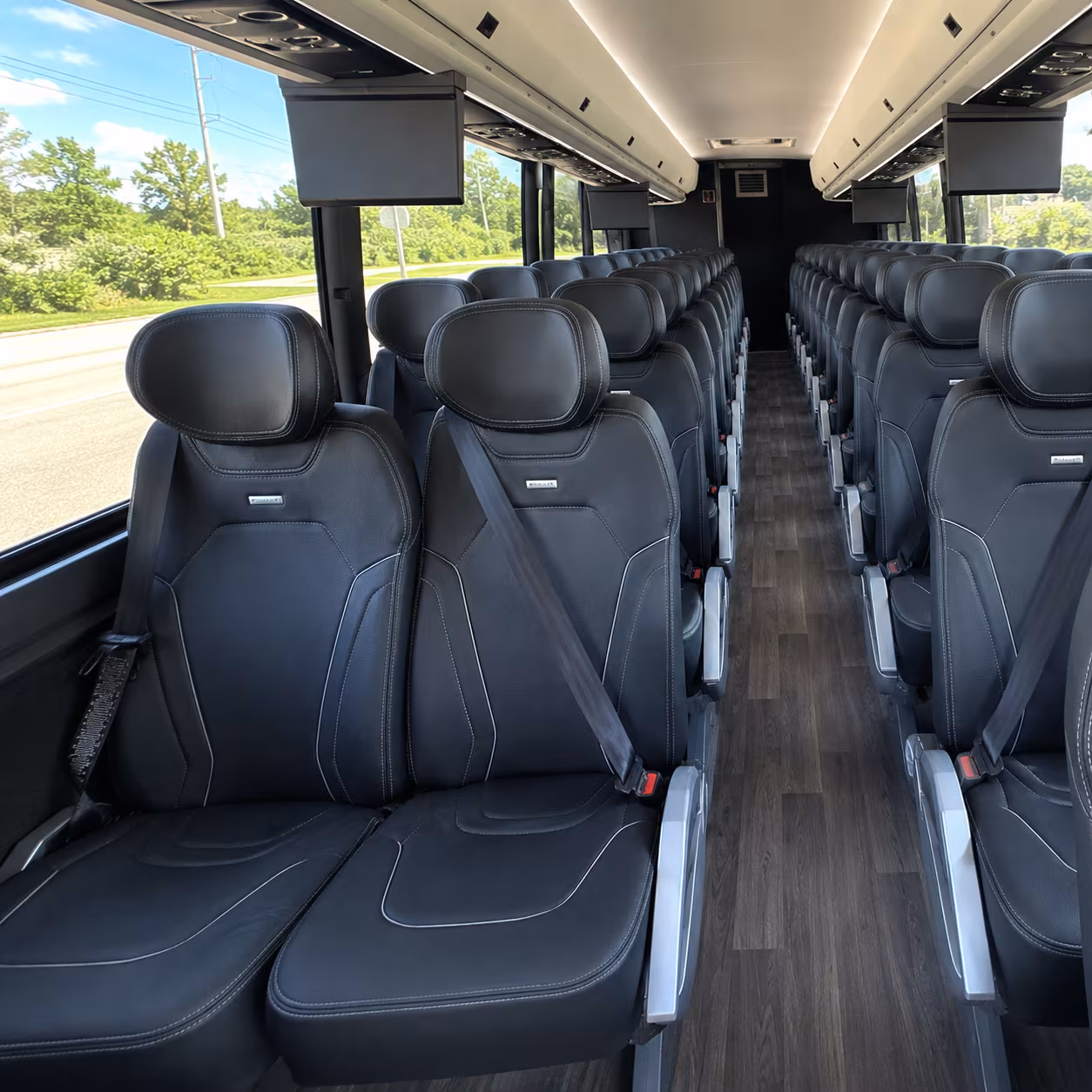flagstaff 47 passenger charter bus inside