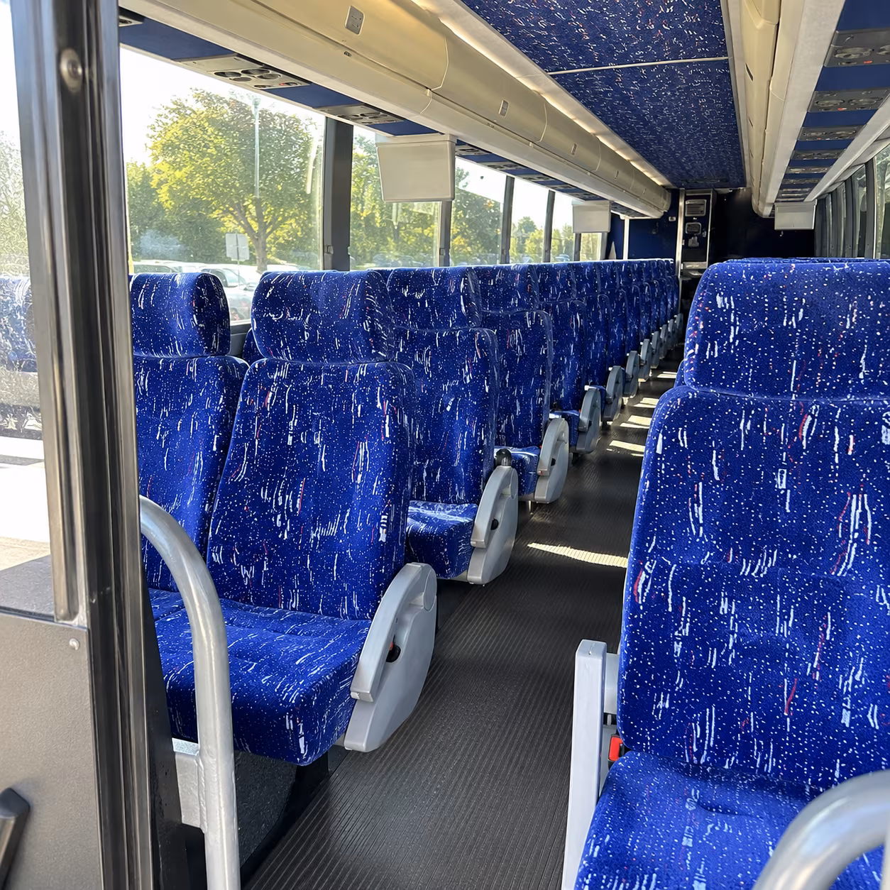 flagstaff 50 passenger charter bus inside